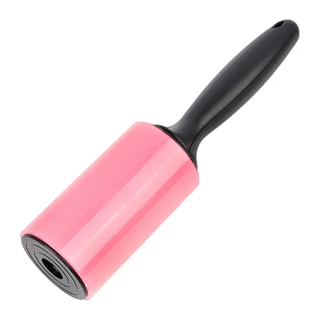 pet silicone sticky roller Cat hair cleaning Black handle roller