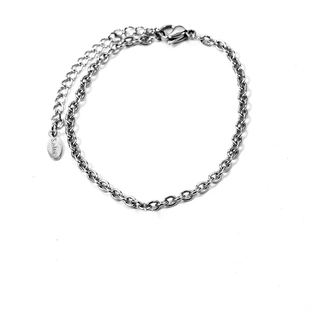 baby silver chain bracelet
