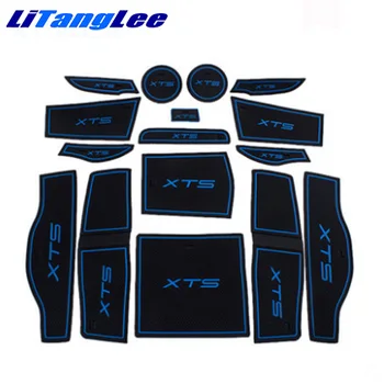 

Litanglee Blue Coasters Door Slots Mat Storage Slots Mat Non Slip Mat Interior Refit For Cadillac XTS Car Styling
