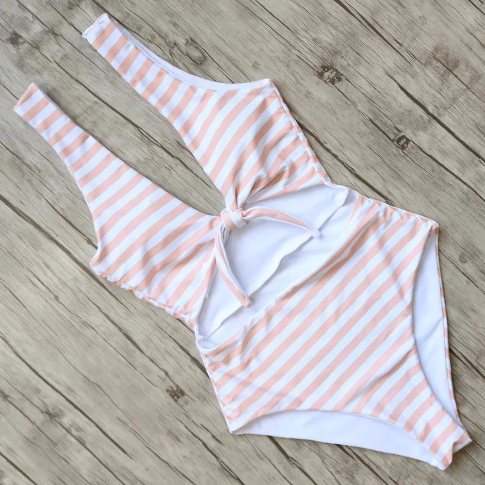 

RXRXCOCO One Piece Swimsuit Striped Swimwear Women 2017 Swimming Suit Maillot De Bain Femme Monokini Bathing Suit Bodysuit