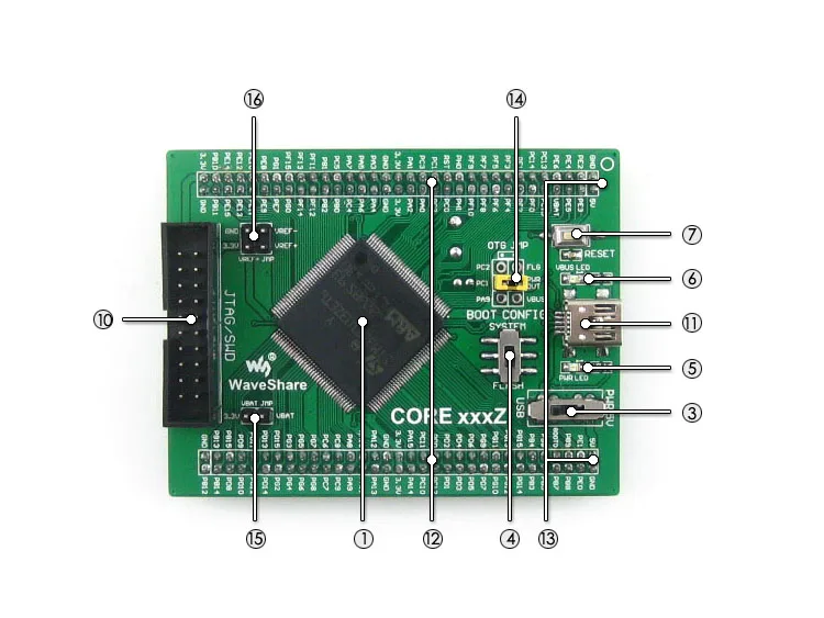 

STM32 Board Core103Z STM32F103ZET6 STM32F103 STM32 ARM Cortex-M3 STM32 Development Core Board JTAG/SWD debug interface full IOs