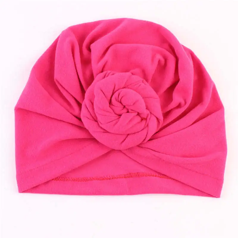 Indian Headscarf Hat Cotton Crinkle Hijab Caps Mom and Baby Solid Donut Head Wrap Hats Inner Turban Bonnet Parent-Child