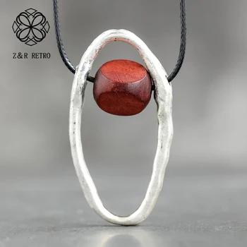 

Aliexpress Fashion Women Pendants Necklaces Wood Beads Woman Accessories Gifts Jewelry Long Necklaces for Valentine's Day 2020