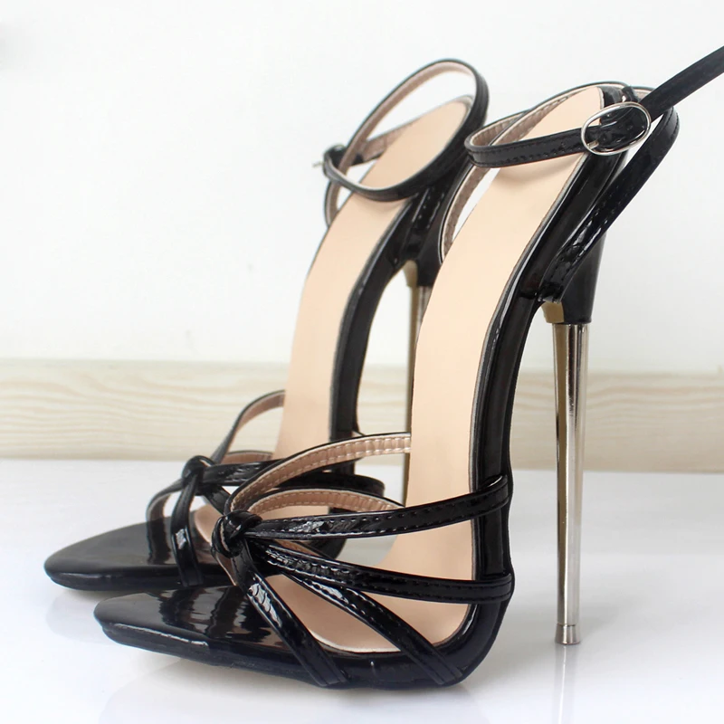 Fetish-GiaroSlick-New-2016-Fashion-Ankle-Strap-Pointed-Toe-Women-Shoes-Metal-Thin-Heels-High-Heeled