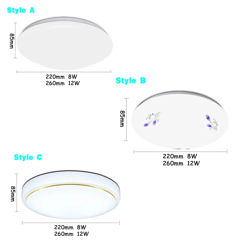 Billige Motion Sensor Radar induktion led decke lichter 12 watt Acryl Bad Zubehör Restaurant Halle Treppen Balkon Decke Lampen