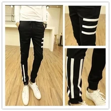 Модные Повседневные обтягивающие мужские брюки с принтом; узкие брюки; брюки для подростков; индивидуальная мужская одежда;! M-XL