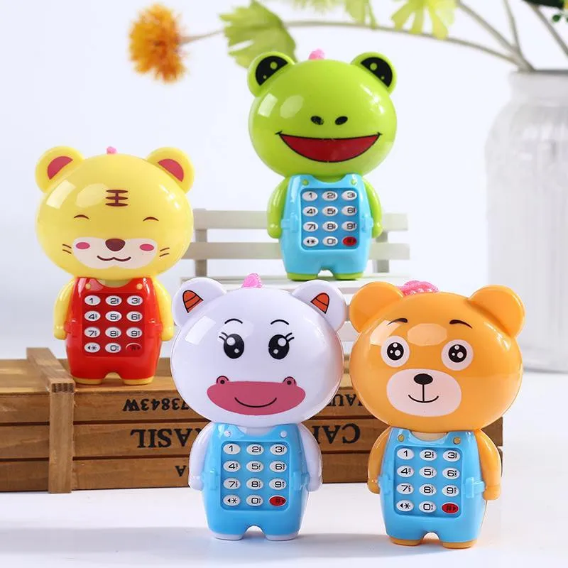 Электронный игрушечный телефон музыкальный Мини Симпатичный детский телефон игрушка раннее образование мобильный телефон с мультяшками