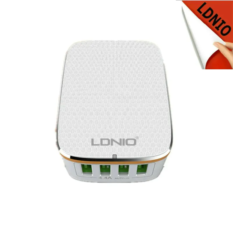 LDNIO Оригинальное 4 USB мульти порта 4.4A быстрое зарядное устройство EU/US вилки