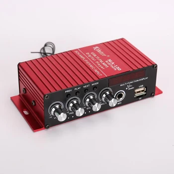 

MA-130 DC12V 2CH 2*20W Bluetooth Mini Hi-Fi AMP Stereo USB Car Boat Audio Auto Power Amplifier Support FM/MP3/MIC Input