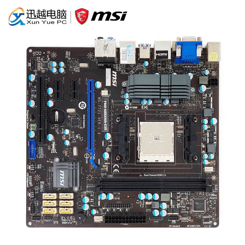 

MSI FM2-A85XMA-E35 Desktop Motherboard A85X Socket FM2 DDR3 32G SATA3 USB3.0 VGA DVI HDMI Micro ATX