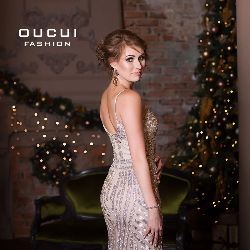 Luxury Tulle Crystal Mermaid Plus Size Evening Dress Long Vestidos De Fiesta De Noche Prom Dresses Robe De Soiree OL102829