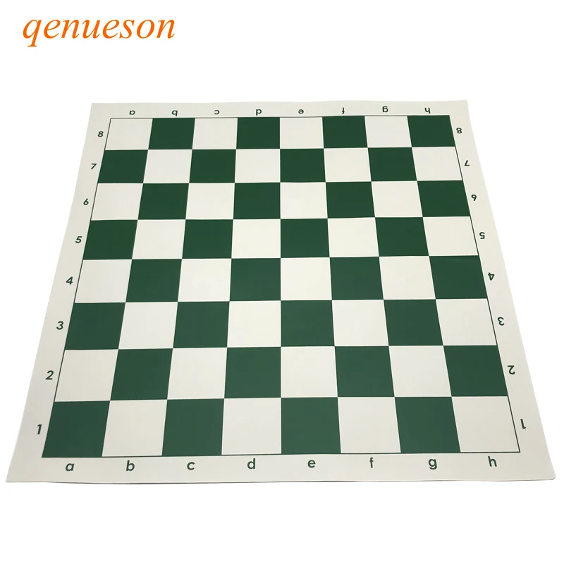 

New High Quality Chessboard Set 51cm* 51cm Green PVC Material Chess Game Accessories Portable Soft Standard Board Games qenueson