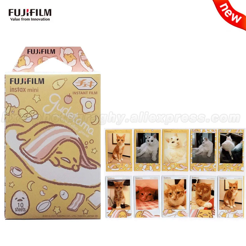 Fujifilm Fuji Instax Mini 9 пленка Gudetama 10 листов fr Mini 8 9 7s 70 50s 90 25 мгновенная фотокамера поделиться SP-1 SP-2 принтер