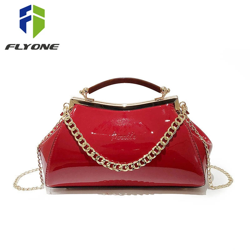 

Luxury Handbags Women Bags Designer Crossbody Bags for Women Patent Leather Evening Party Bags Summer Frame Chain Shoulder Bag
