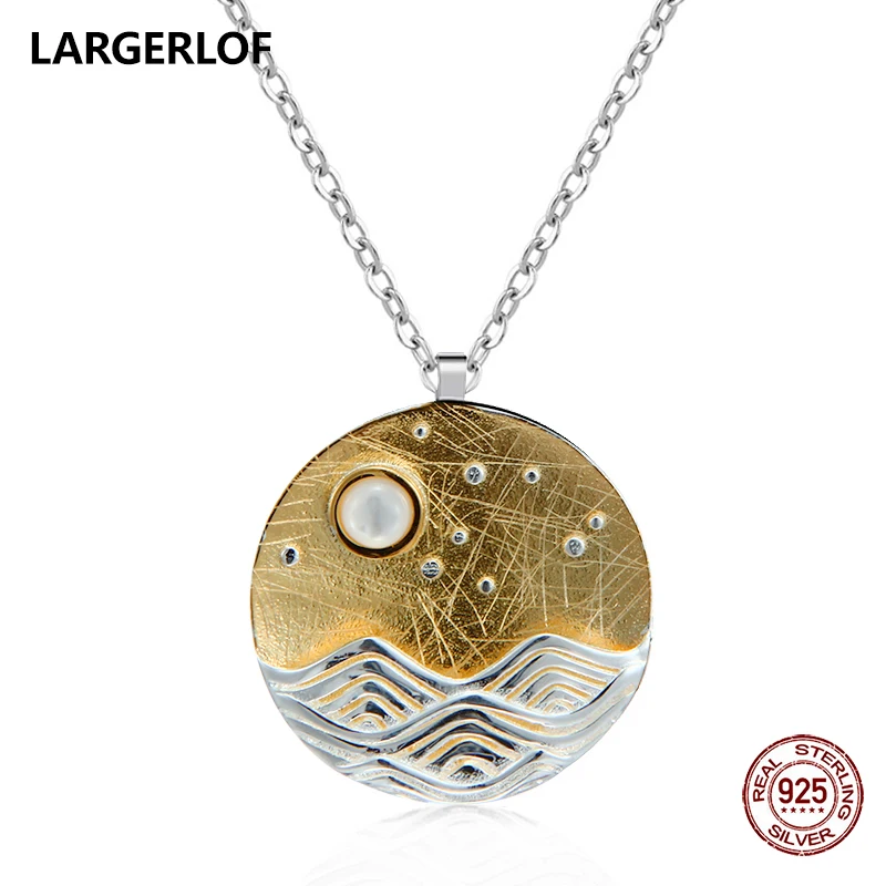 

LARGERLOF 925 Sterling Silver Pendant Necklace Women Necklaces Pendants Handmade Fine Jewelry 925 Silver Pendant PD49007