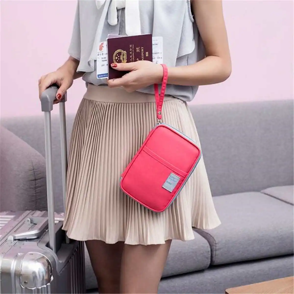 RFID Blocking Passport Holder Waterproof Travel Wallet Credit Card Wallets Organizer Travel Accessories Document Bag Cardholder