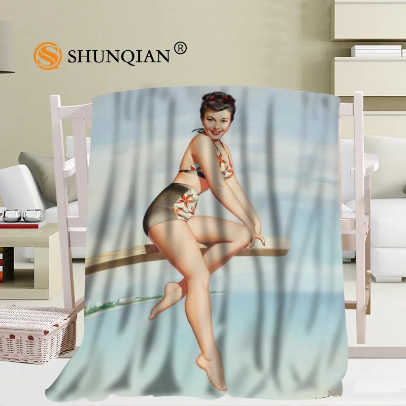 Пользовательские большой размер pin up gil elvgren одеяло s для кроватей Falafel теплый