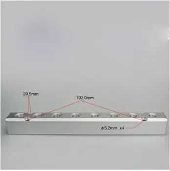 

G1/2" In G1/4" Out 8 Way 10 Ports 30x30mm Pneumatic Aluminum Manifold Block Splitter Adapter
