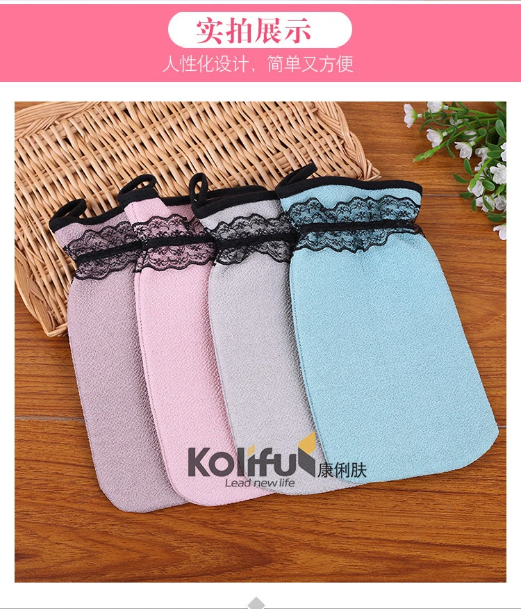 Kolifu 1 шт. перчатки для ванной губка для душа Чистящая сетка Нейлоновая губка богатые пузырьки тела Loofah массажный Душ скруббер KLF037