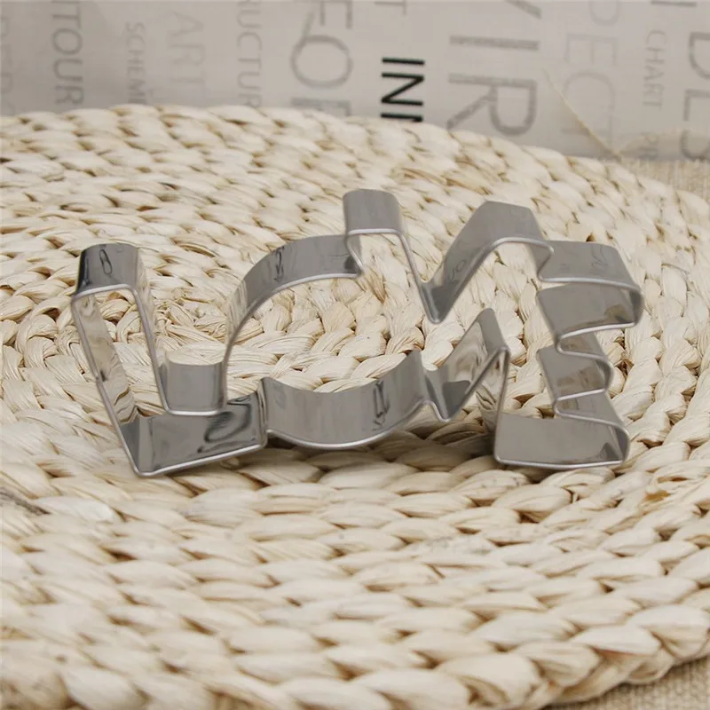Stainless Steel Cookie Cutter LOVE Letter Shape Forms For Biscuit Mold Bakeware Pastry Confectionery Tools Fruit Cutting Mould Stainless Steel Cookie Cutter LOVE Letter Shape Forms For Biscuit Mold Bakeware Pastry Confectionery Tools Fruit Cutting Mould