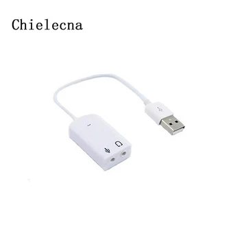 

Chielecnal 3D USB 2.0 Virtual 7.1 Channel External USB Audio Sound Card Adapter for Windows XP Win 7 8 Linux Vista Mac OS