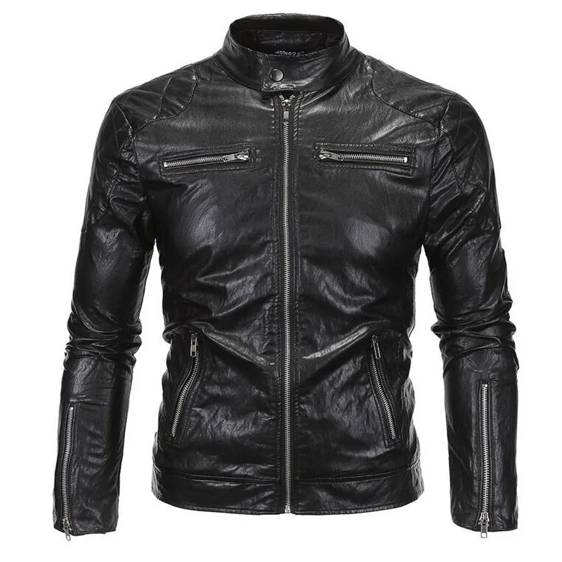 

2019 New Arrivals David Beckham Same Stye Real Leather Jacket Big Size 5XL Men Vintage Fashion Motorcycle Jacket A3079