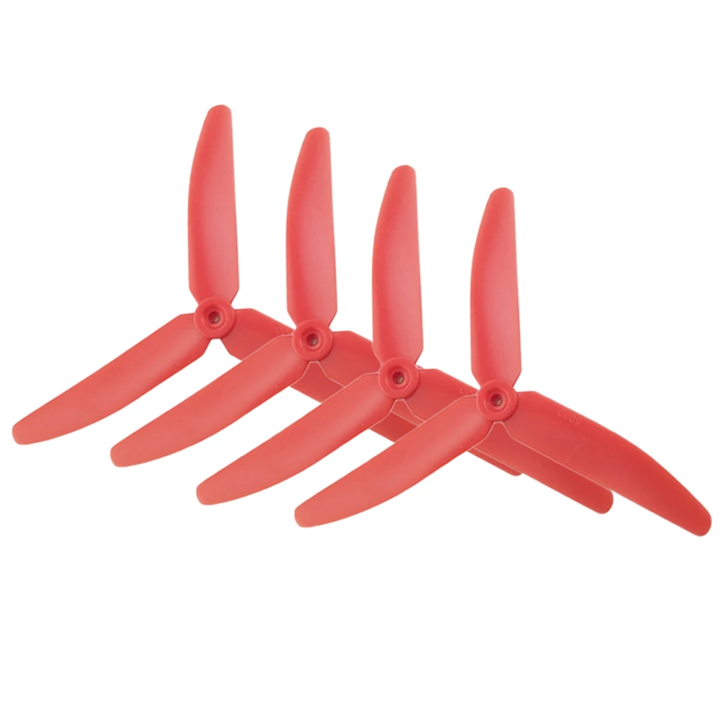 Durable 4 Pcs 3-leaf Propeller Prop for Hubsan X4 H502S H502E CW CCW Propeller Prop RC Helicopters Parts Replacement Accessories