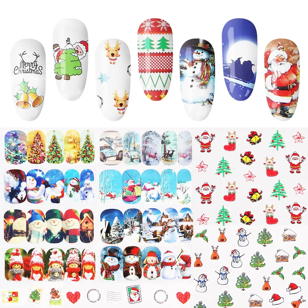 

48PCS DIY Christmas Nail Stickers Snow flake art nail Sticker 8.28