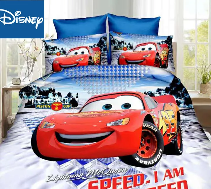 Комплект постельного белья Disney lightning McQueen 2-4 шт. с машинками | Дом и сад