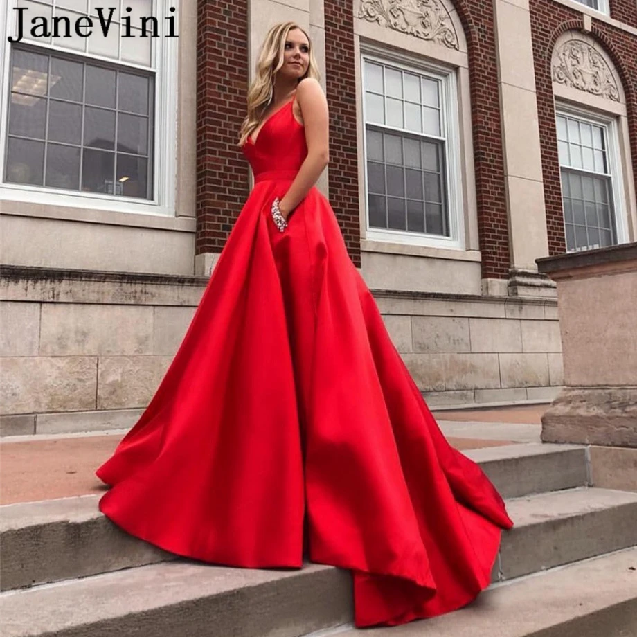 elegant red gown