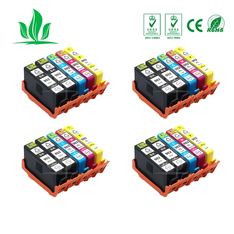 

20 PCS 902XL for HP902 902 Compatible Ink Cartridges for HP Printers Officejet Pro 6950 6958 6954 6960 6962 PRINTER