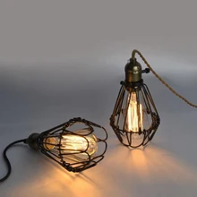 

Metal cages pendant lamp Industrial Warehouse Style Antique Loft Covers Guard Wire Cage Pendant Light Fixture