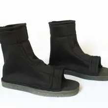 Аниме «Наруто» Косплэй обувь Akatsuki nanjaбыл Uzumaki Naruto Sakura как у героя мультфильма Саскэ цвет: черный, синий хлопок мягкие босоножки на высоком каблуке ботинки в стиле ниндзя обувь kakashi