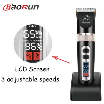 

Baorun P9 Clippers For Dogs LCD Screen Professional Dog Haircut Grooming Trimmer Kit Cat Cutter Machine For Animal Pet Shaver