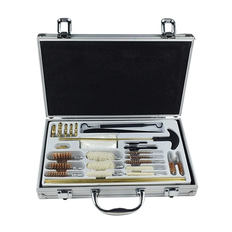 

Aluminum Box Copper Rod Double-handle Cotton Brush Copper Wire Brush Combination Set Cleaning Tools Kit