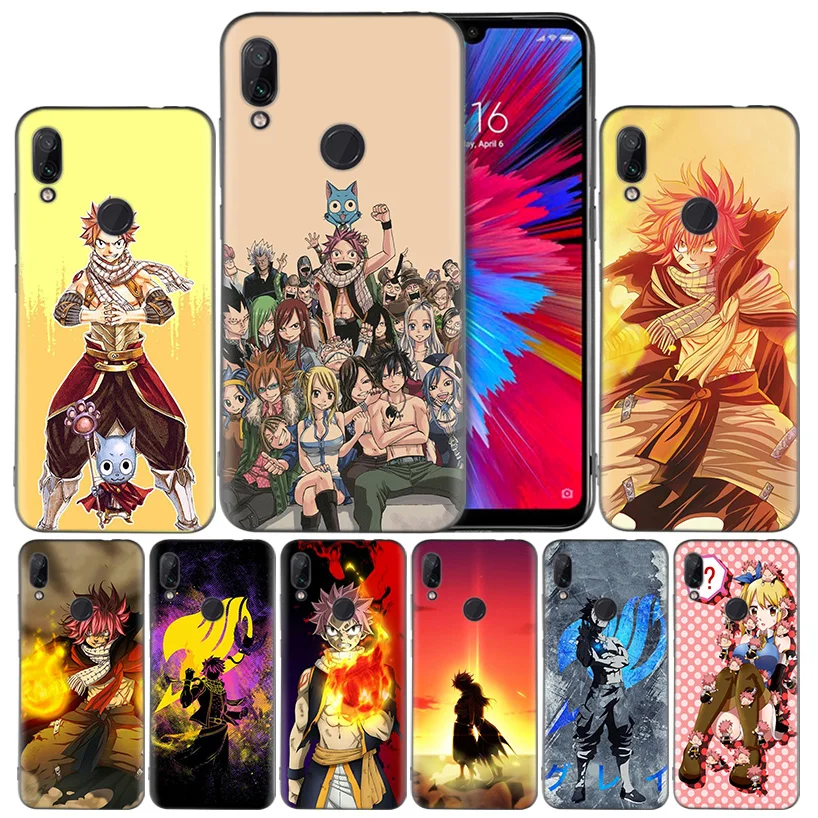 

Anime Manga Fairy Tail log Silicone Case Cover for Xiaomi Mi 9 8 Play A1 A2 Redmi Note 7 6 6A 5 Plus S2 GO Lite Pro Pocophone F1