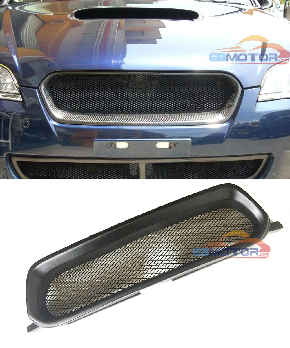 ebmotor-com Real Carbon Fiber Front Bumper Grille Grills Fits For Subaru Legacy 2007-2008  