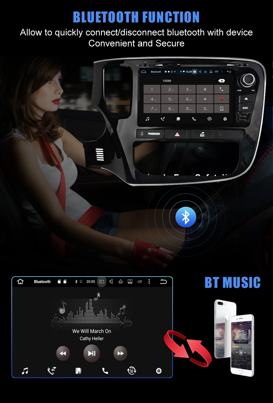 Excellent KANOR 4+32G Octa Core Android 9.0 2din Car DVD Radio For Mitsubishi Outlander 2013 2014 2015 Headunit GPS Navigation Car Stereo 2