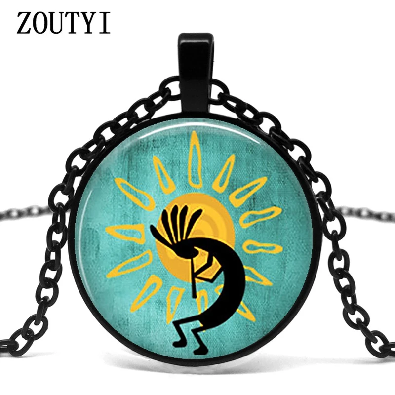 2018/ожерелье Kokopelli Sun Dance ретро ожерелье с подвеской в виде грубой канавки забавная