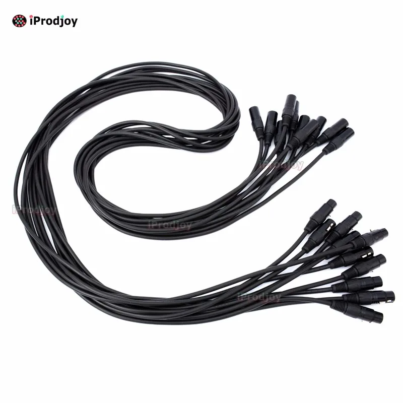 DMX512 Distributor Amplifier 4 way Splitter Stage Light With 10 piece 2 Meter Signal Cable (6)