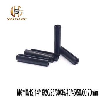 

20pcs M6*10/12/14/16/20/25/30/35/40/45/50/60/70mm GB879 Steel Split Spring Dowel Tension Roll Resilient Cylindrical Cotter Pins