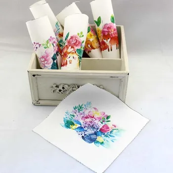 

YY DIY Pretty 6 Designs Flower & Animals Cotton Linen Fabric Pre-Cut Square for DIY Patchwork Sewing 15x15cm Zakka DIY Fabric