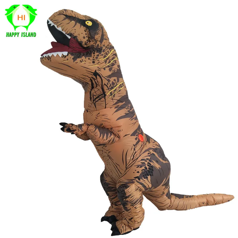 T REX Динозавр Надувные костюмы Парк Юрского периода t-rex динозавр Косплей Костюм Хэллоуин Вечеринка костюм для взрослых детей