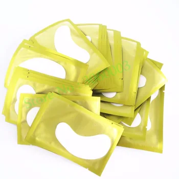 

20 pairs/lot Golden Packing Eye Pads Lint Free Eyelashes Paper Patches Grafting Lashes Eyelash Extension Makeup Tools