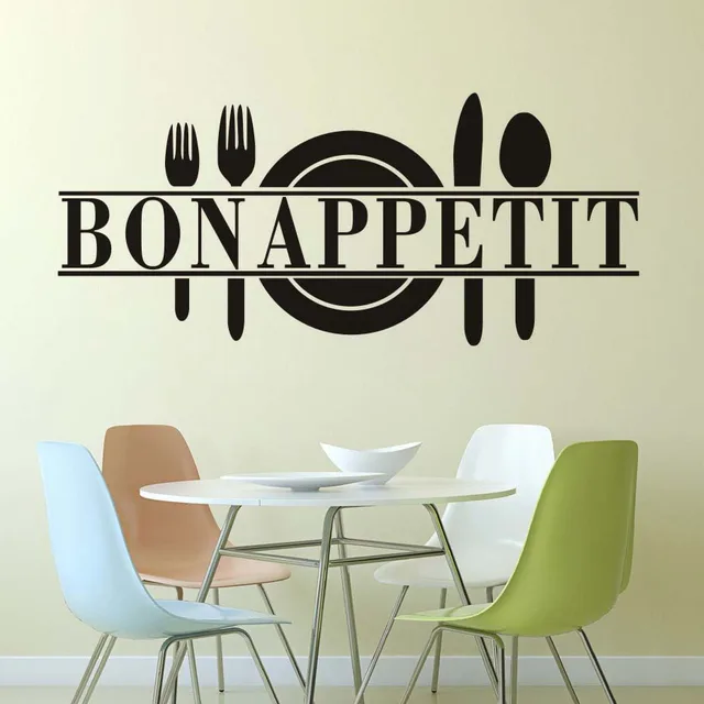 Best Price Creatively French Bon Appetit Cook Tools Wall Sticker Removable Vinyl Wall Decals Self Adhesive Wallpaper For Dining Room Best Price Creatively French Bon Appetit Cook Tools Wall Sticker Removable Vinyl Wall Decals Self Adhesive Wallpaper For Dining Room