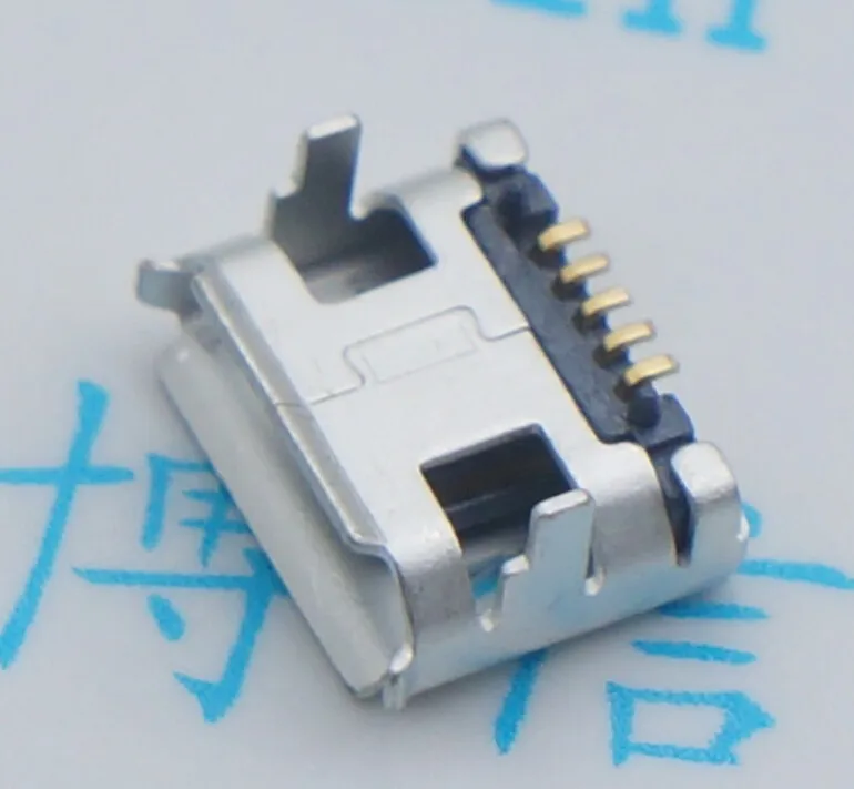 

200pcs After Micro 7.2 USB socket pins with solder Micro usb 5p / F with solder pins 7.2