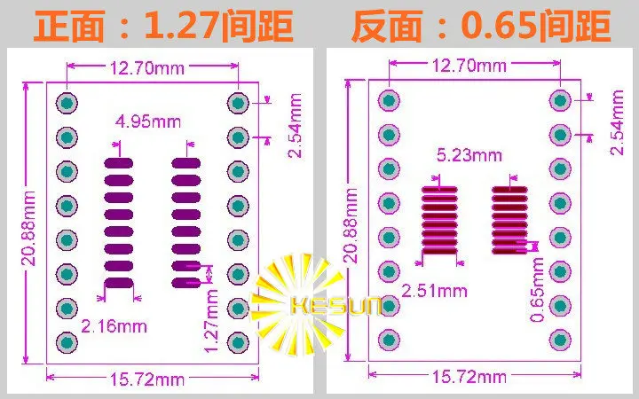 TSSOP16 SSOP16 SOP16 SO16 SOIC16 с поворотом 1 27 мм/0 65 мм IC адаптер розетка/адаптер пластина/PCB 10