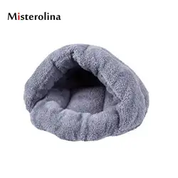 Misterolina супер мягкая кровать домашних животных Pet Cat Dog House Питомник щенок пещера спальная кровать мягкий флис животное коврик зима теплая