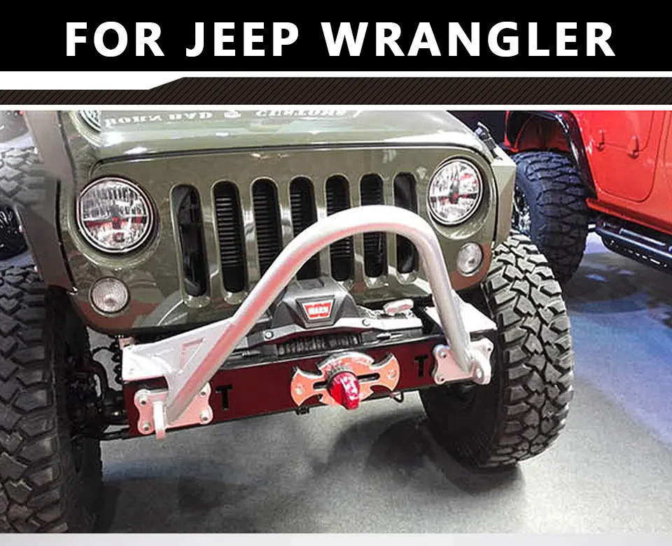-1_01 SHINEKA Towing for Jeep Wrangler  JL JK 2007-2018 + Winch Cable Roller with Nuts for Jeep Wrangler Accessories