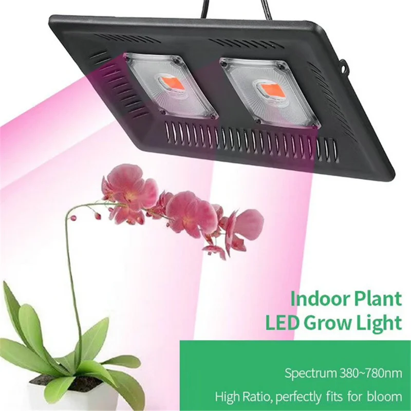 Полный спектр 200W COB Светодиодный прожектор светильник 300W 110v 220v Водонепроницаемый
